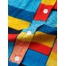 Mens Holiday Color Block Breathable Casual Shirts