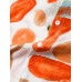 Mens 100% Cotton Color Block Cartoon Print Lapel Short Sleeve Shirt