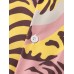Mens Tiger Print Revere Collar Short Sleeve Shirt