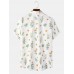 Mens Holiday Flower Pattern Casual Shirts