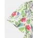 Mens Flower Print Revere Collar Short Sleeve Shirt