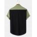 Mens Casual 100% Cotton Patchwork Pocket Shirts