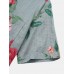 Mens 100% Cotton Flower Print Pocket Lapel Shirt