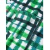 Mens Wave Srtipe Plaid Pocket Short Sleeve Shirt