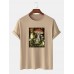 Mens Mushroom & Frog Graphic 100% Cotton Community Spirit Short Sleeve T-Shirts