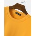 Mens Slogan Print Faux Twinset Plaid Patchwork Long Sleeve T-Shirt