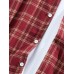Mens Classic Plaid Button Up Chest Pocket Long Sleeve Preppy Shirts