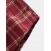 Mens Classic Plaid Button Up Chest Pocket Long Sleeve Preppy Shirts
