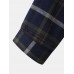 Mens Letter & Cartoon Dog Print Drop Shoulder Patchwork Plaid Sweatshirts