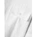 Mens Solid Color Patchwork Plaid Faux Twinset Long Sleeve Shirts With Pocket