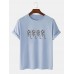 Mens 100% Cotton Skeleton Print O-Neck Short Sleeve T-Shirts