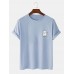 Mens Halloween Cartoon Ghost Print Cotton Short Sleeve T-Shirts