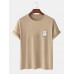 Mens Halloween Cartoon Ghost Print Cotton Short Sleeve T-Shirts