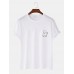Mens Halloween Cartoon Ghost Print Cotton Short Sleeve T-Shirts