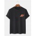 Mens 100% Cotton Halloween Pumpkin Print Casual Short Sleeve T-Shirts