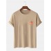 Mens 100% Cotton Halloween Pumpkin Print Casual Short Sleeve T-Shirts