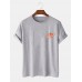 Mens 100% Cotton Halloween Pumpkin Print Casual Short Sleeve T-Shirts
