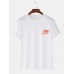 Mens 100% Cotton Halloween Pumpkin Print Casual Short Sleeve T-Shirts