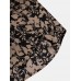 Mens Allover Vintage Floral Print Lapel Short Sleeve Holiday Shirt