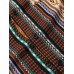 Mens Ethnic Style Striped Printing Lapel Shirt With Pocket