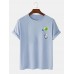 Mens Cute Cartoon Panda Printed 00% Cotton Short Sleeve T-Shirts