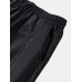 Mens Seam Detail Applique Elastic Ankle Loose Drawstring Pants