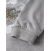 Mens Dragon & Cloud Print Round Neck Cotton National Style Sweatshirts