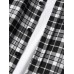Mens Classical Plaid Print Cotton Button Front Lapel Long Sleeve Shirt