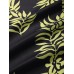 Mens Floral Leaves Print Lapel Short Sleeve Holiday Shirts