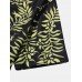 Mens Floral Leaves Print Lapel Short Sleeve Holiday Shirts