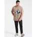 Plus Size Mens Cartoon Panda Print 100% Cotton Short Sleeve T-Shirts
