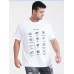 Plus Size Mens Pasta Types Print 100% Cotton Short Sleeve T-Shirts