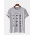 Plus Size Mens Pasta Types Print 100% Cotton Short Sleeve T-Shirts
