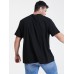 Plus Size Mens Moon Print 100% Cotton Casual Short Sleeve T-Shirts