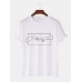 Plus Size Mens Figure Graphic 100% Cotton Short Sleeve T-Shirts