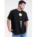 Plus Size Mens 100% Cotton Colorful Planet Print Short Sleeve T-Shirts