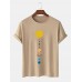 Plus Size Mens 100% Cotton Colorful Planet Print Short Sleeve T-Shirts