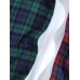 Mens 100% Cotton Plaid Patchwork Lapel Casual Long Sleeve Shirts