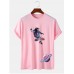 Mens Astronaut Planet Print Short Sleeve 100% Cotton T-Shirt
