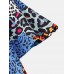 Mens Mixed Leopard Print Revere Collar Short Sleeve Shirts
