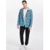 Mens Plaid Button Up 100% Cotton Casual Long Sleeve Hooded Shirts