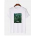 Mens 100% Cotton Forest Print Casual Short Sleeve T-Shirts