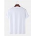Mens Ukiyoe Landscape Print Cotton Short Sleeve T-Shirts