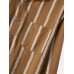 Mens 100% Cotton Vertical Striped Stand Collar Casual Long Sleeve Shirts