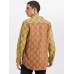 Mens Gingham Check Patchwork 100% Cotton Long Sleeve Shirts