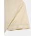 Mens Solid Color Stand Collar Cotton Basics Short Sleeve Shirts