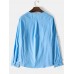 Mens Pure Color Basics Cotton Long Sleeve Shirts With Sleeve Tabs