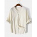 Mens Pure Color Basics Cotton Long Sleeve Shirts With Sleeve Tabs