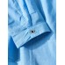 Mens Pure Color Basics Cotton Long Sleeve Shirts With Sleeve Tabs