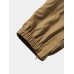 Mens Contrast Color Patchwork Drawstring Waist Jogger Pants